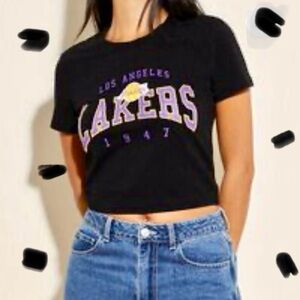 Ultra Game LA Lakers Crop Tee Size Medium